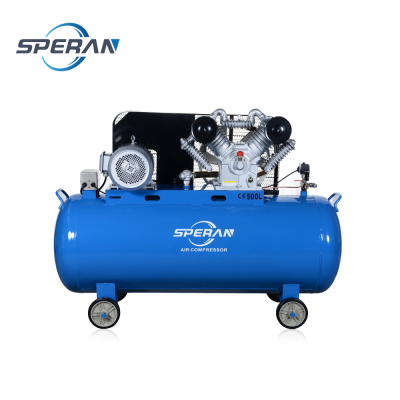 Best price 10 hp 500L belt driven industrial electric high pressure air compressor with wheel